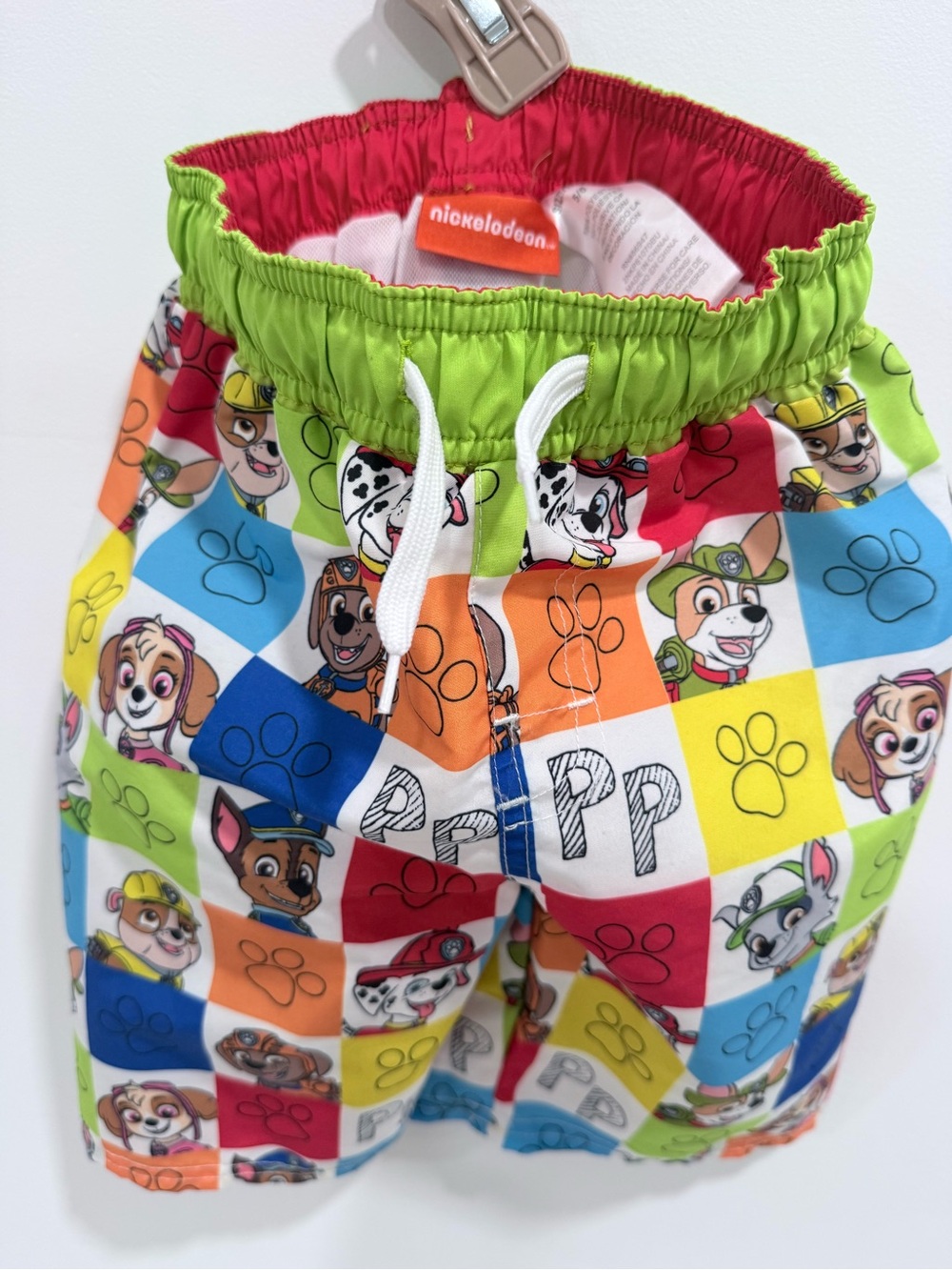 Nickelodeon Red and White Kids Swim Shorts with Character Liner - Picture 5 of 7